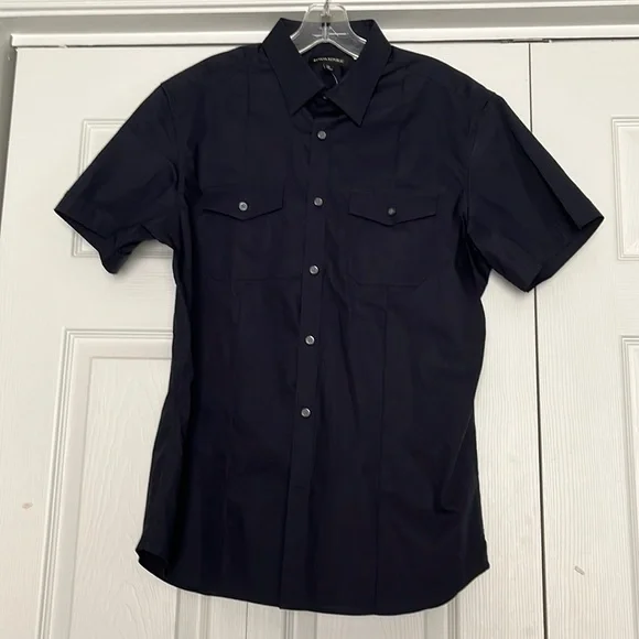 banana republic mens short sleeve dress shirts Men's Short Sleeve Button Up